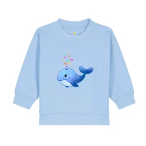 Baby Sweatshirt "Wal Liebe" - Blue Soul