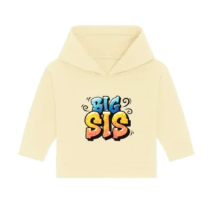 Baby Hoodie "Big Sis" - Butter