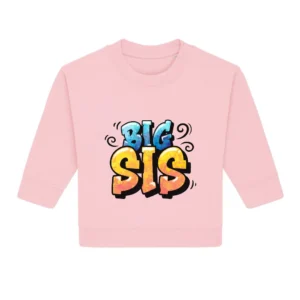 Baby Sweatshirt "Big Sis" - Cotton Pink