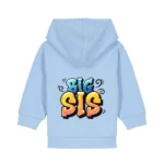 Baby Zip-Hoodie "Big Sis" - Blue Soul