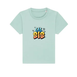 Baby T-Shirt "Lil Sis" - Caribbean Blue