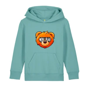 Kids Hoodie "Mini Bär" - Teal Monstera