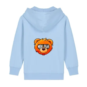 Zip-Hoodie "Mini Bär", Farbe: Blue Soul