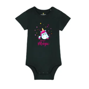 Baby Body "Einhorn Magie" - Schwarz