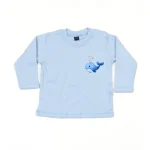 Baby Langarm Shirt "Wal Liebe", Farbe: Dusty Blue