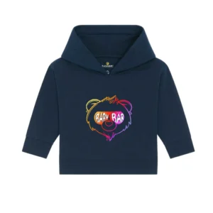 Baby Hoodie "Baby Bär" Rainbow Edition - French Navy