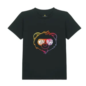 Kids T-Shirt "Mini Bär" Rainbow Edition - Schwarz