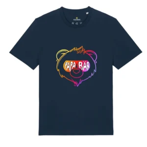 T-Shirt "Papa Bär" Rainbow Edition - French Navy