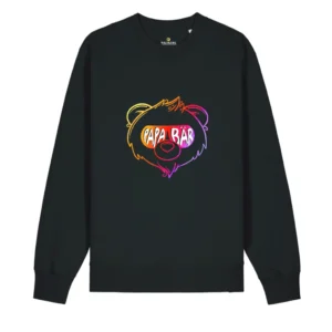 Sweatshirt "Papa Bär" Rainbow Edition - Schwarz